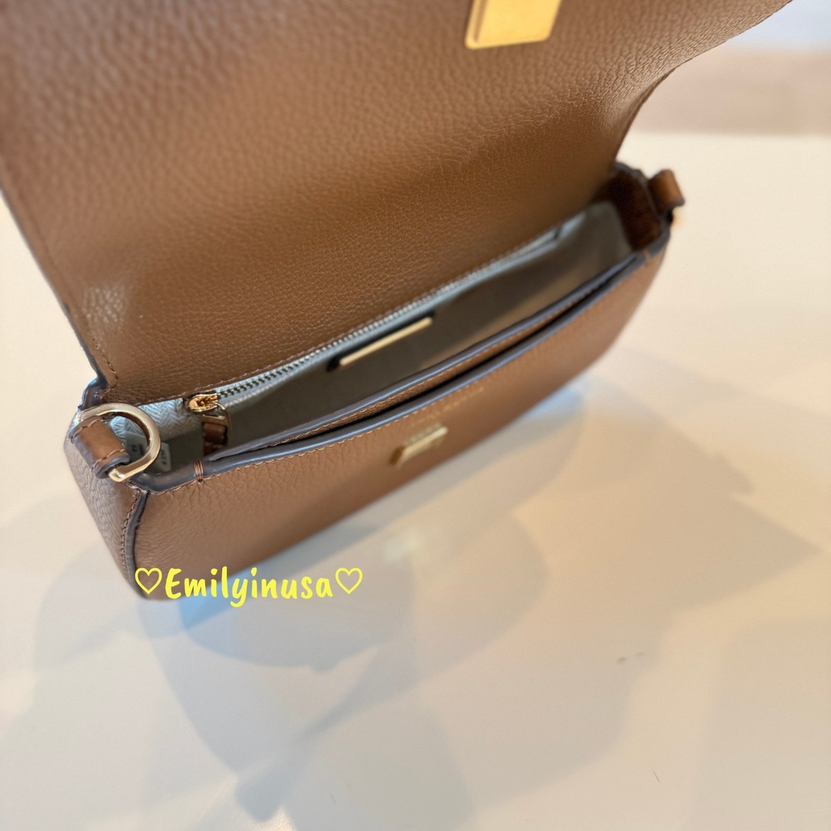 Tory Burch Britten Convertible Crossbody Bag 138772 Moose $525 | eBay