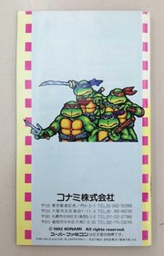 Mutant Ninja Turtles Turtles Famicom Software Japan 3t