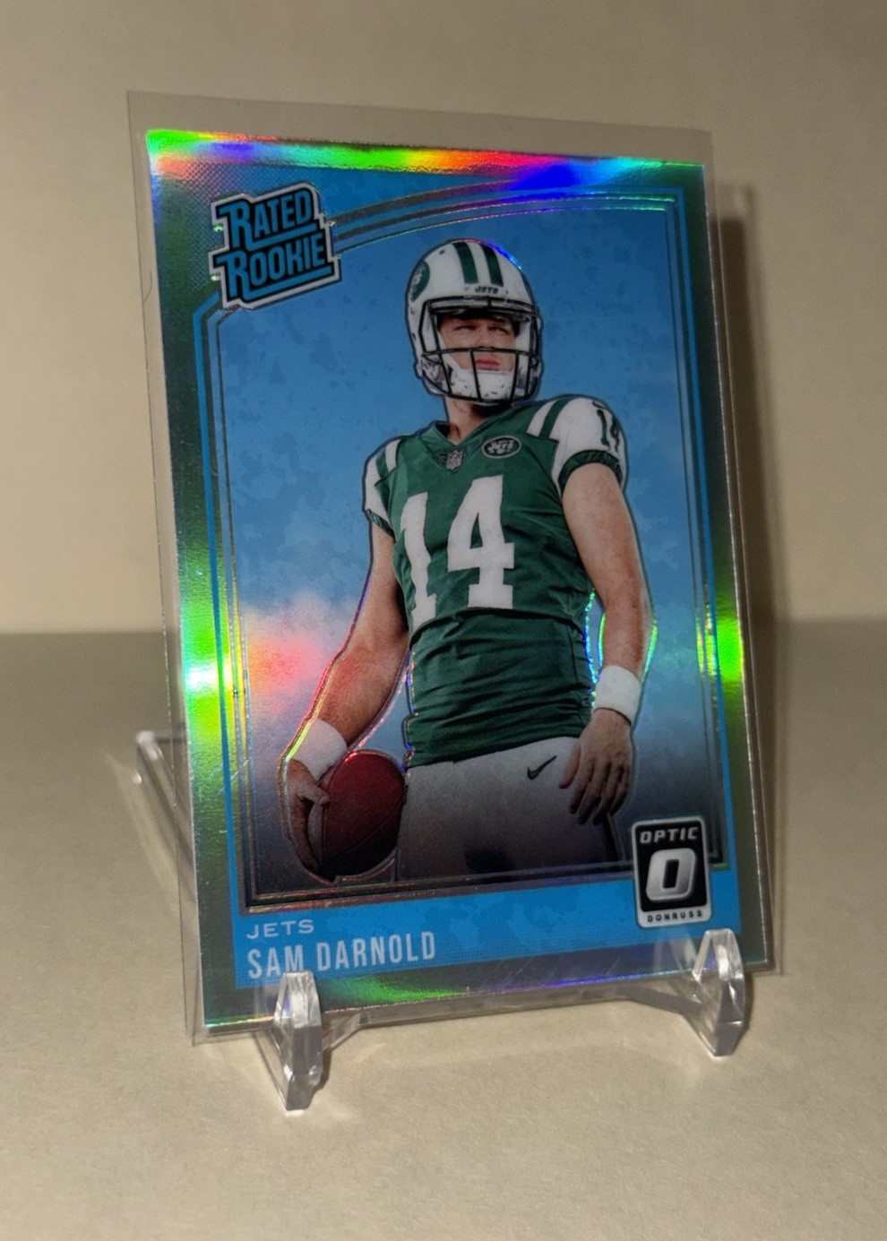 2018 Panini Donruss Optic Rated Rookie Sam Darnold #151 Holo Prizm Jets