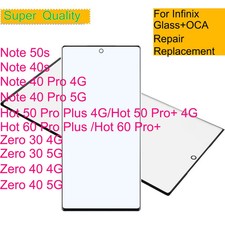 2pc Front Outer Glass OCA For Infinix Hot 60 50 Pro Plus Note 50s 40s Zero 30 40