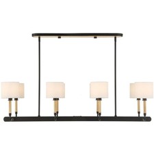 Uttermost 21629 Franconia 8 Light 48 inch Matte Black Pendant Ceiling Light