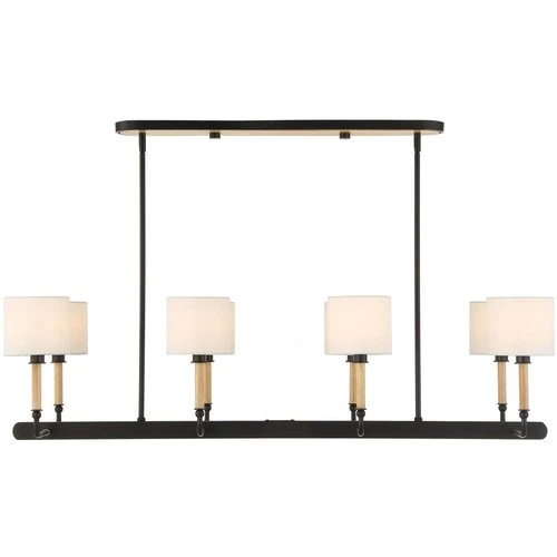 Uttermost 21629 Franconia 8 Light 48 inch Matte Black Pendant Ceiling Light - Picture 1 of 10