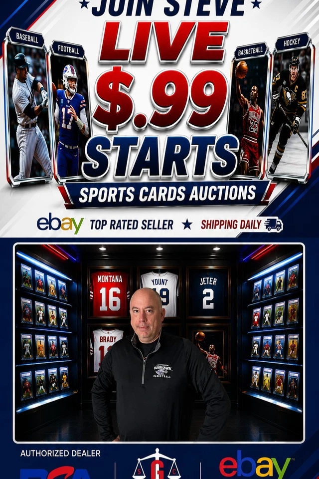 Steve and Sarah start .99 Auctions for Singles, Lots, PSA Slabs, Packs, etc