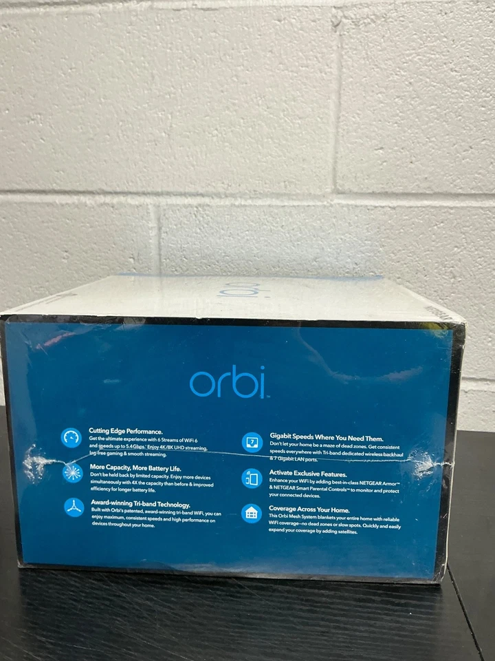 Netgear Orbi RBK763-100NAR AX5400 Mesh 1 Router + 2 Satellites - Image 4 of 4