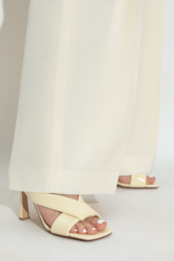 Bottega Veneta - Women - Leather heeled mules 'RIVA' - Yellow thumbnail 2