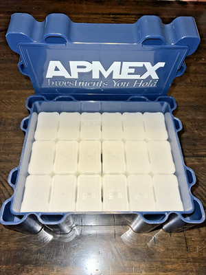 APMEX Bullion Monster Box With (18 EMPTY) 1 oz. Bar Storage Holds up to 360 bars