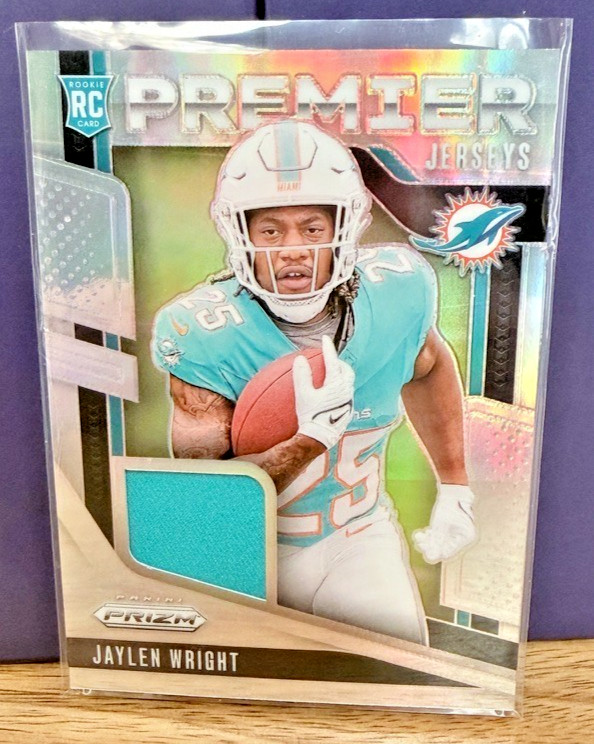 2024 Panini Prizm Premier Jerseys Jaylen Wright #PJ-JWT Silver Prizm RC MEM