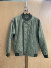 Burberrys' - Vintage - Quilted Bomber Jacket -Sage Green - EUC - Sz 40 - England