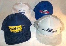 Vtg Unworn LOT OF 4 MESH TRUCKER SNAPBACK HATS Trucking Sheet Metal Concrete