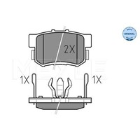 Meyle BremsbeläGe Bremsbelegsatz Hinten FüR Honda CR-V II FR-V