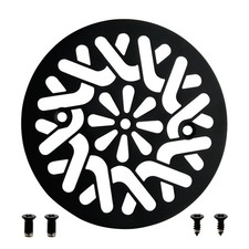 4-1/4 Inch Shower Strainer Drain Cover, Matte Black Floor Drainer, 02011R4CMB