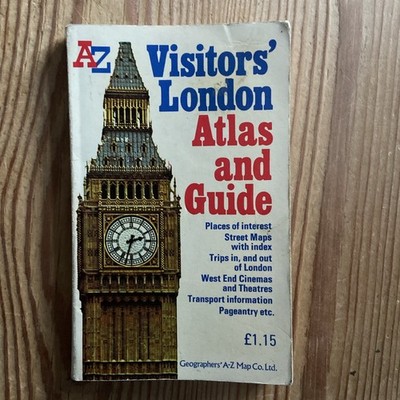 A-Z Visitor's London Atlas and Guide Paperback. Vintage. Flaws. Approx. 1970 s