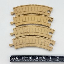 Thomas Friends Wooden Railway Clickety Clack 6 1/2 Curved Train Tracks X4
