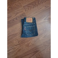 Levis 505 Boys Jeans Size 4 Slim Dark Wash Denim Straight Leg Adjustable Waist