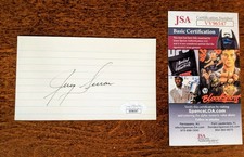 Jerry Lucas 2x SIGNED Autographed Index Card JSA - NBA HOF Top 50/75 NY Knicks