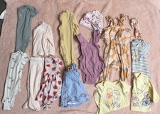 Baby Girl Newborn 3-6 Months Outfits Clothes Lot Of 14 Sleepers Accessories