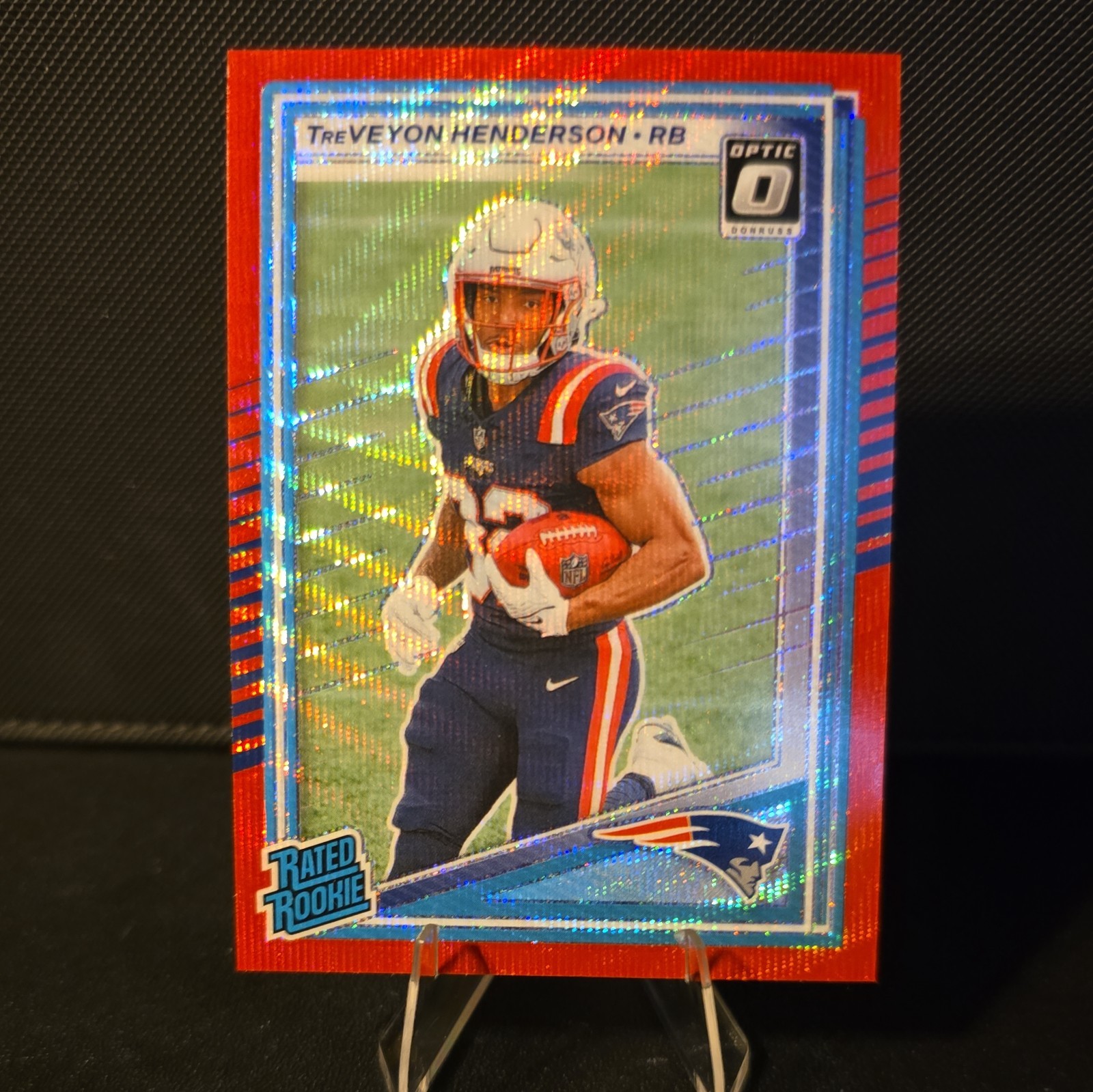2025 Donruss TreVeyon Henderson Rated Rookie Optic Preview Red Wave #332 (RC)