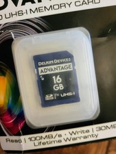 FREE SHIPPING* 16GB Delkin Devices Advantage SD UHS-I 100MB/s Memory Card