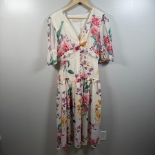 Keepsake About Us Midi Dress Size 6 Floral Cottagecore Feminine Romantic