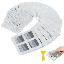 80PCS Self-Adhesive Drain Covers, 4"x4" Anti-Blocking Hair Filter Stickers for B