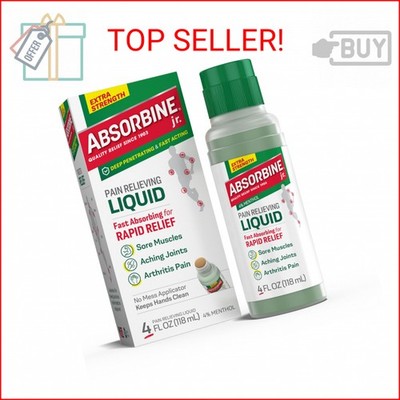 Absorbine Jr. Maximum Strength Pain Relieving Liquid, 4% Menthol Liquid Pain Rel