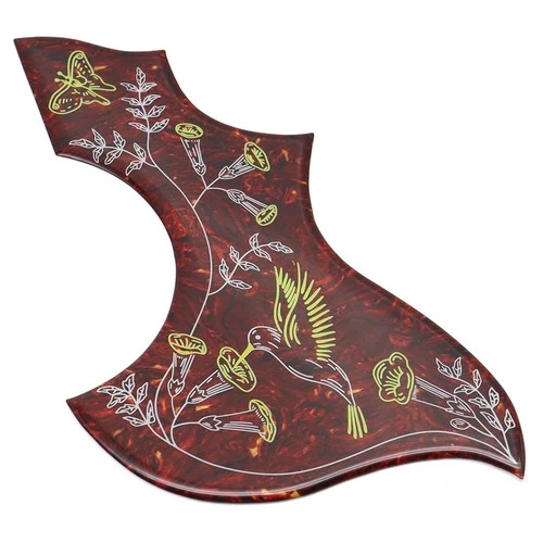 Hummingbird Thick Self-adhesive Acoustic Guitar Pickguard Scratch Plate Tortoise