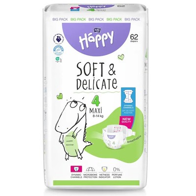 bella baby Happy Windeln BIG PACK in den Größen 1-6 Größe 4 Maxi 8-14 kg 62