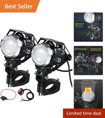 Robuste 2 Stück Aluminium 15W LED Strahler mit wasserdichtem Design für Motorräder