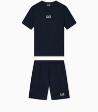 Set Junior Ea7 Emporio Armani T-Shirt e Shorts 7B000294 UB102 Blu