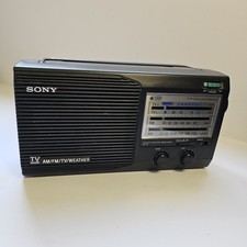 Vintage Sony ICF-34 Portable Radio 4 Band AM/FM/Weather/TV Tested  Working