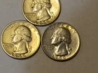 Washington silver quarters: 1950 p-d-s. Below melt value.