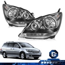 For 2005-2010 Honda Odyssey Clear Reflector Halogen Headlights Assembly Pair
