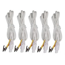5x Clip Electrode Wire Red Yellow Therapeutic Machine Connective Cord For TE KIT