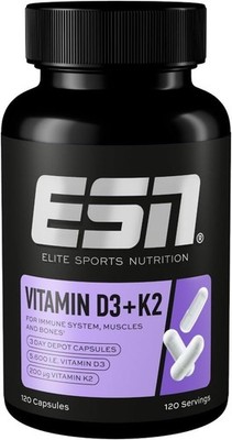 ESN Vitamin D3+K2- 120 Kapseln (346,97 EUR/kg)