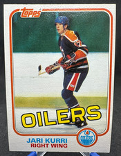 1981-82 Topps Jari Kurri Rookie Card #18 RC Oilers. rookie card picture