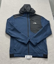 The North Face Men's Navy Hoodie  Full Zip 100% Polyester Activewear Size Small