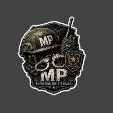 Military Police Mp Sticker Vinyl Decal Enforcing The Standard Helmet Cuffs