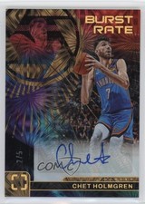 2024-25 Photogenic Burst Rate Signatures Fireworks 2/5 Chet Holmgren Auto uk2