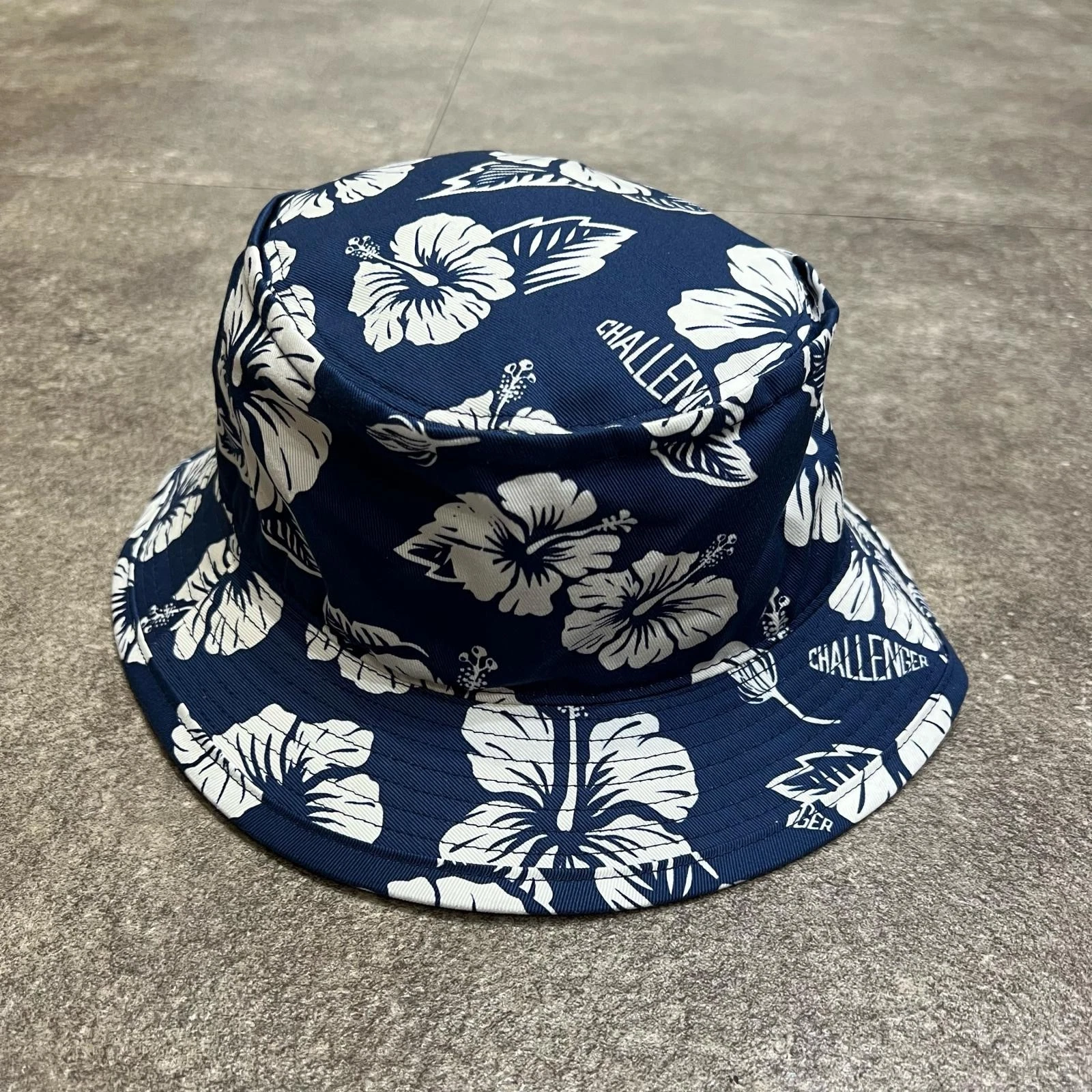 Unused CHALLENGER 24SS BUCKET HAT -Hibiscus- CLG-AC 024-016 blue M （8666M）