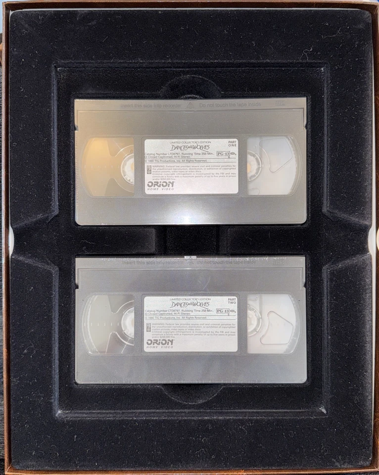 Dances with wolves VHS limited collectors edition Kevin Costner 1994 see pics! - Image 4 of 4