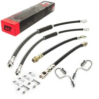 4X Bremsschlauch Leitung Bremse +Haltefeder Vorne Hinten FüR Seat Leon 1P