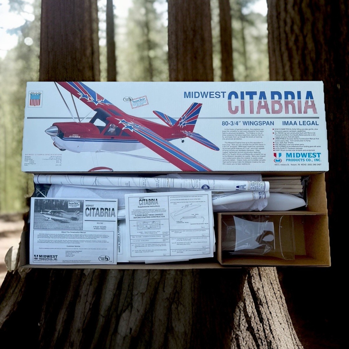 Vintage Midwest CITABRIA Kit #183 IMAA LEGAL AIRPLANE MODEL with