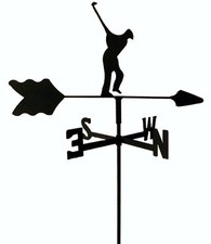 GOLFER GARDEN STYLE WEATHERVANE WROUGHT IRON LOOK MADE IN USA TLS1022IN