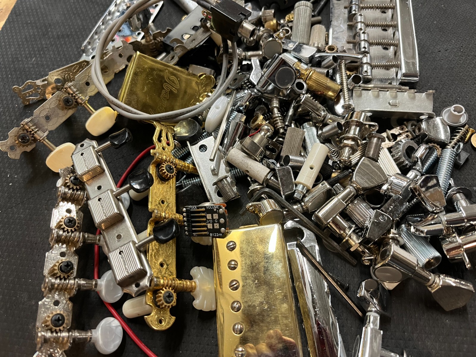 Box of Used Guitar Parts for Guitar Repair Bench!!! eBay