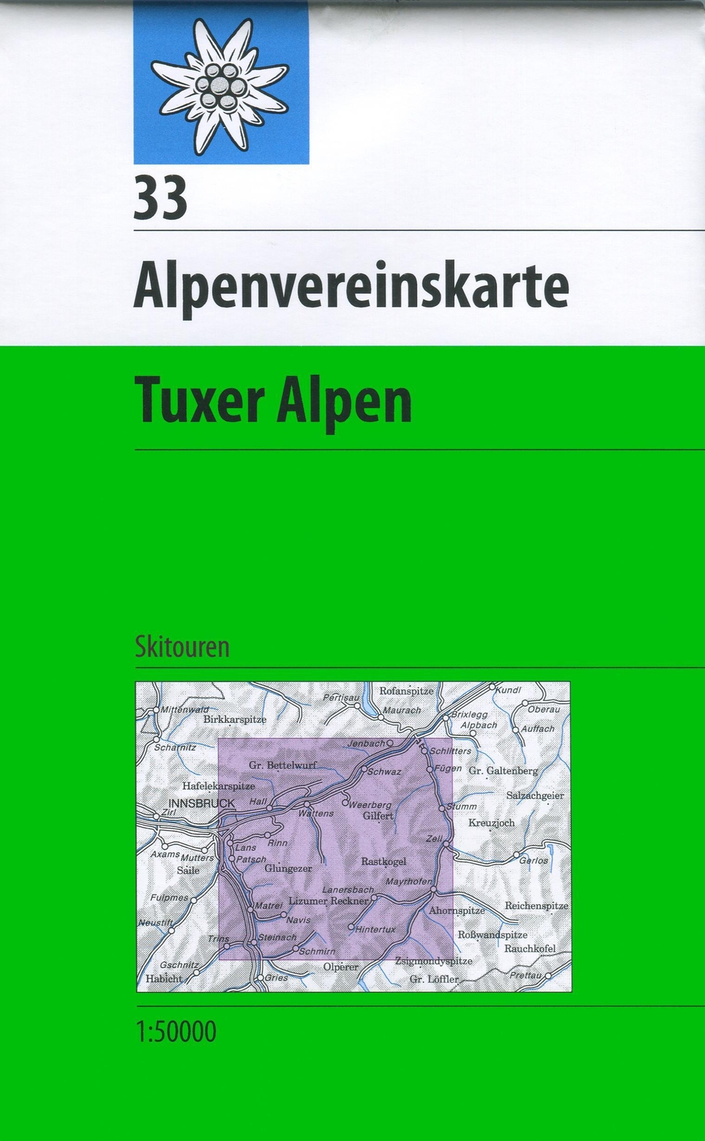 Thumbnail - Österreichischer Alpenverein | Dav Alpenvereinskarte 33 Tuxer Alpen 1