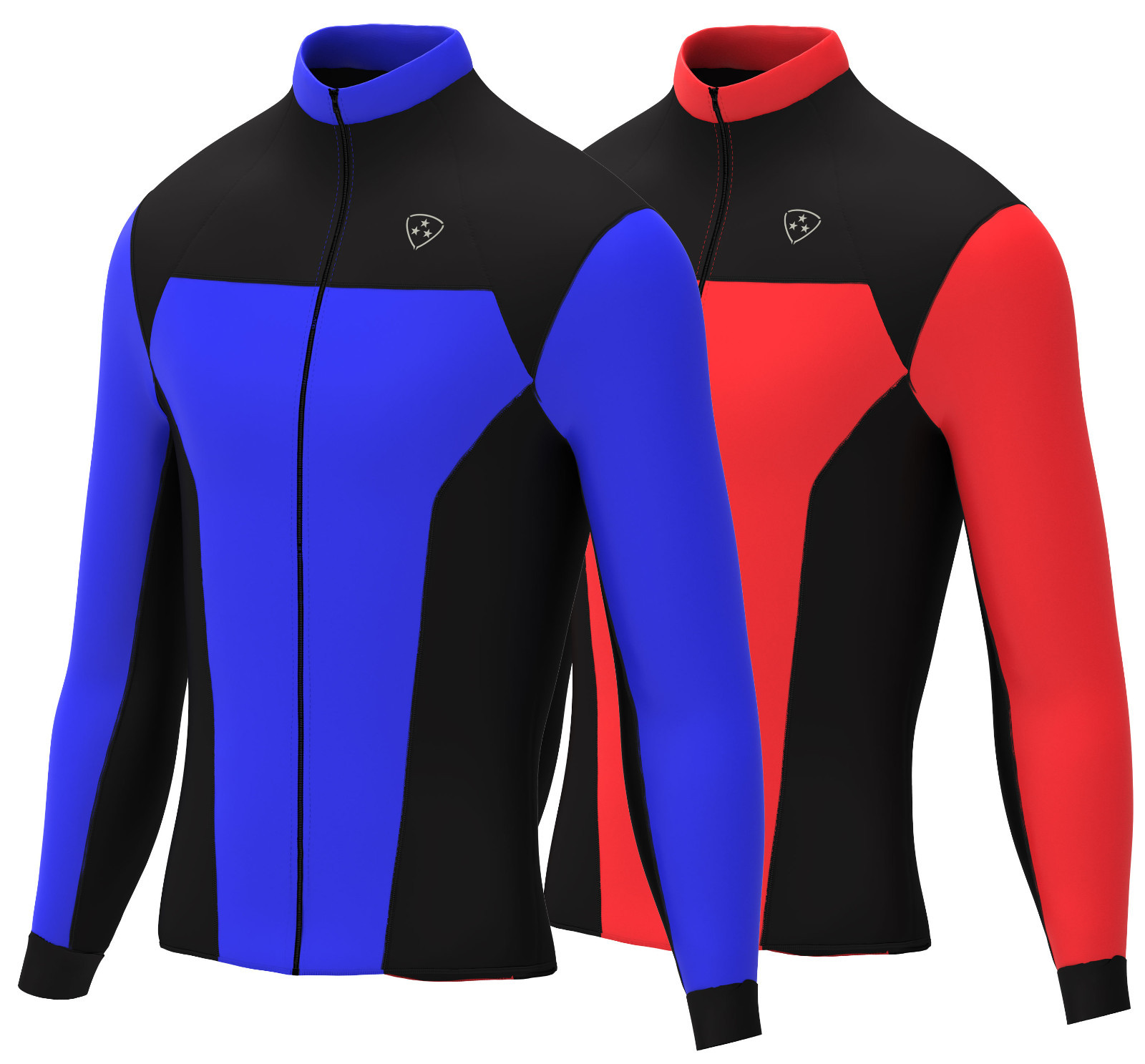 Mens Cycling Jersey Long Sleeve Cold Wear Thermal Fleece Top For Bike