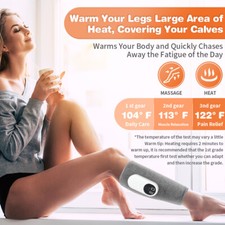 Leg Massager Cordless Calf Air Compression Massager 3 Mode Heated Pain Relief