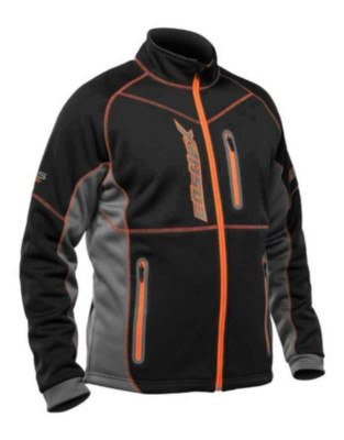 Open Box Castle Mens Fusion Mid-Layer Jacket Black/Orange Size Large