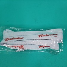 NEW 2 Pairs Budweiser BEER Shoe Laces White Red Promo 54 inch