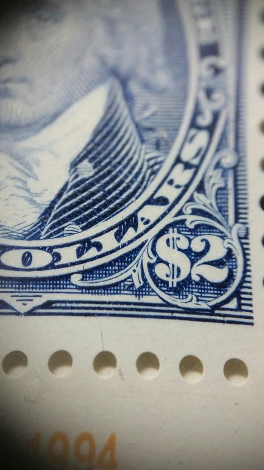 Scott #2875a, Pane of 4 with MAJOR DOUBLE TRANSFER ON RIGHT STAMP, Cat $65.00 - Image 2 of 3